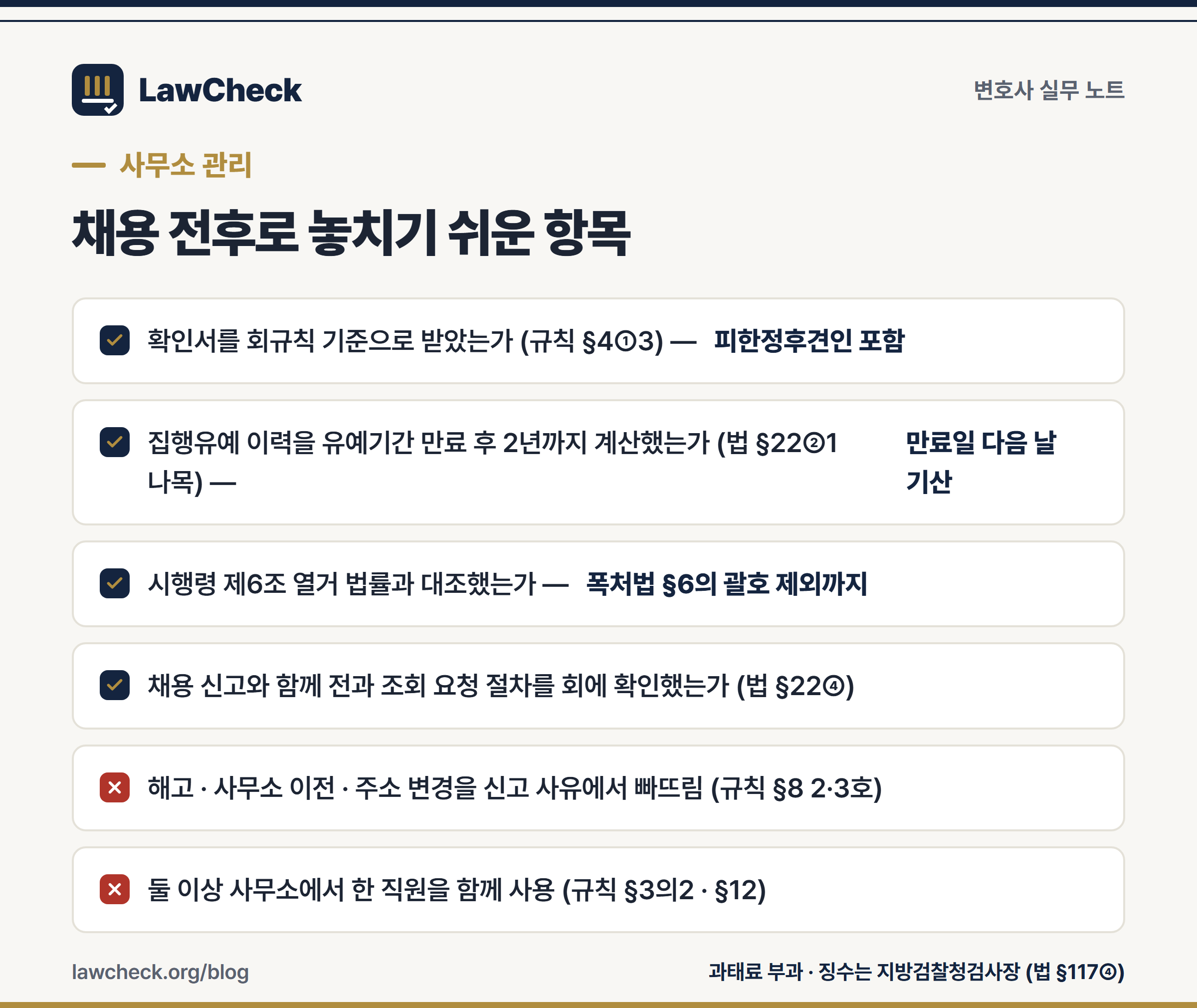 사무직원 채용과 신고에서 놓치기 쉬운 항목 체크리스트